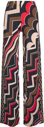 Pucci Istrice Printed Satin Trousers - Red - 42 (UK10 / S)