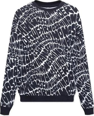 Moschino Zwarte Katoenen Sweater met Ronde Hals - Heren - Sweatshirts - Zwart - L - Katoen - Hoodies & sweatvesten