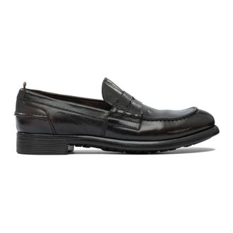 Officine Creative Loafers, male, Black, Size: 10 US Black Leather Loafers for Men