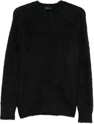 Roberto Collina Maglione girocollo teddy - Nero