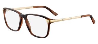 Cartier Demo Square Unisex Eyeglasses CT0075O 002 56