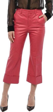 Dsquared2 Red Straight Crop Pants