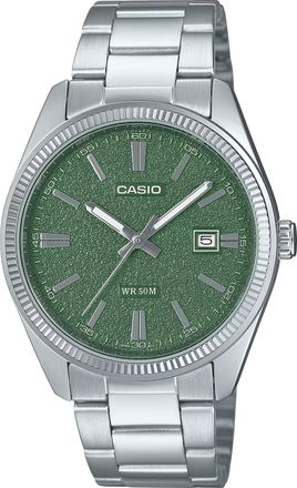 Casio Mens Stainless Steel Analog Watch with Green Dial - MTP-1302DA-3AVDF