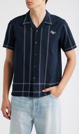 Percival Sicily Camp Shirt in Navy at Nordstrom Rack, Size Medium