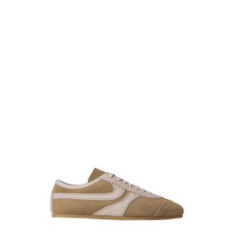 Dries Van Noten Sneakers, female, Beige, Size: 11 US Leather-Trimmed Suede Sneakers