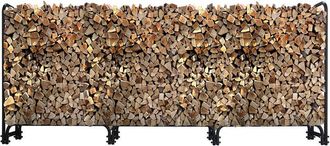 Quick-Star Quick-star - Metall Kaminholzregal Anthrazit 272 X 25 X 95 Cm Garten Kaminholzunterstand 1,0 M&sup3; / 1,5 Srm Stapelhilfe