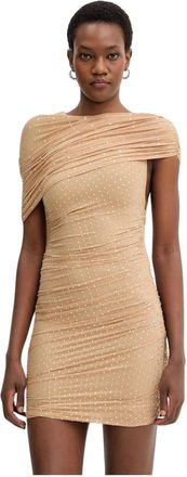Retrof&ecirc;te Tianna Jurk - Dames - Feestkleedjes - Beige - L - Polyester - Kleedjes