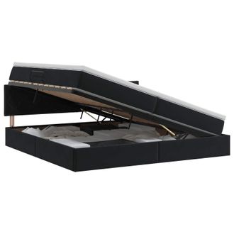 vidaXL Cama Con Almacenamiento Negro 200 X 200 Cm Terciopelo Vidaxl