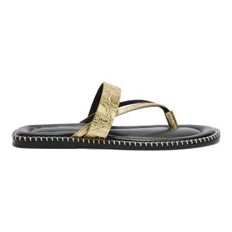 Dries Van Noten Flip Flops, female, Yellow, Size: 10 US Q.0105 Leather Sandal