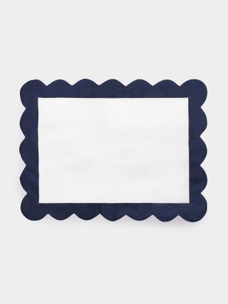 Angela Wickstead Home Rapallo Scalloped Linen Placemats (Set of 4)