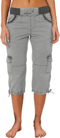 Generic Capri Cargo Trousers Women - Women Cargo Joggers Outdoor Cotton Capri Joggers Women Cropped Trousers 3/4 Length Cargo Trousers Lightweight Quick Dry H
