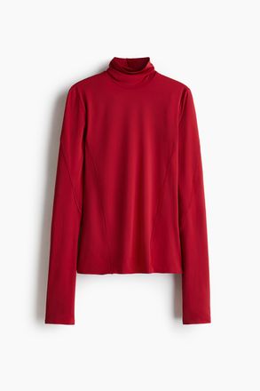H&M Shirt mit Turtleneck - Dunkelrot