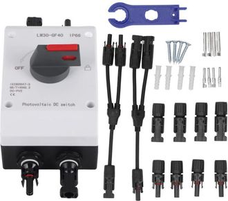 OEM Interruptor Aislador De Cc Fotovoltaico De 32 A, Caja Combinadora De Sistema Solar Ip66, Interruptor Aislado Para Sistema De Energ&iacute;a Solar, Veh&iacute;culos 