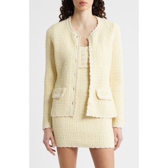 LoveShackFancy Galilee Cardigan in Daylily Yellow at Nordstrom, Size X-Small