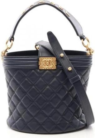 Chanel Pre-owned Vintage Schoudertas - Dames - Vintage Schoudertas - Blauw - ONE Size - Leer - Vintage