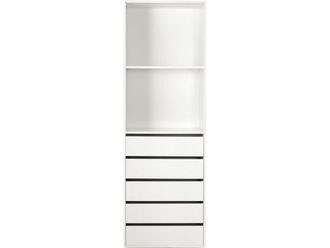 Habitat et Jardin Armario op&eacute;ra Con 5 Cajones Y 2 Estantes - 60 X 45 X 180 Cm - Blanco