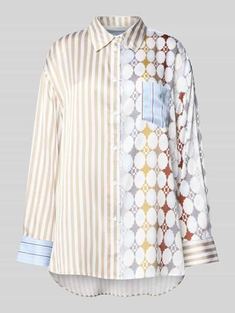 Herzen&rsquo;s Angelegenheit Hemdbluse aus Seiden-Mix in Taupe, Gr&ouml;&szlig;e 34