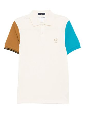 Comme Des Garçons x Fred Perry colour-block short-sleeve polo shirt - men - Cotton - S - Blue