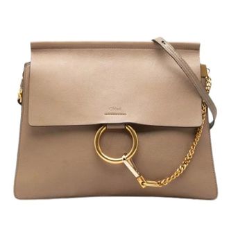 Chlo&eacute; Pre-owned Faye Crossbody Bag - Dames - Pre-owned - Beige - Maat: ONE Size Zijde