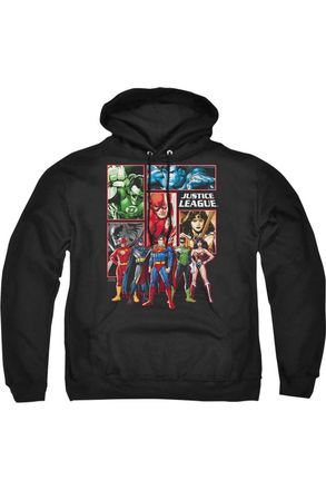 Gildan Justice League of America Justice League Panels Adult Pull Over Hoodie / Hooded Sweatshirt