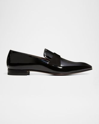 Paul Stuart Men & apos;s Heron Patent Leather Loafers