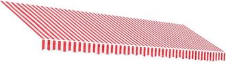 vidaXL Tela De Repuesto De Toldo Rayas Rojas Y Blancas 5x3,5 M Vidaxl