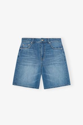 Ganni Mid Blue Denim Shorts - Size 24 Lyocell