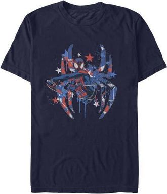 MARVEL Mens Marvel Patriotic Spider Logo T Shirt in Navy Blue at Nordstrom, Size Xxx-Large