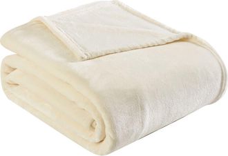 Eddie Bauer Bi-Color Premium Plush Fleece Throw Blanket in White at Nordstrom Rack, Size Full/queen