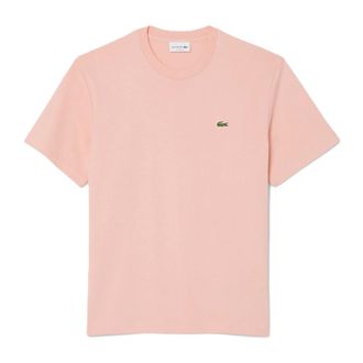 Lacoste T-Shirts, male, Pink, Size: 2XL Classic Fit Cotton T-Shirt