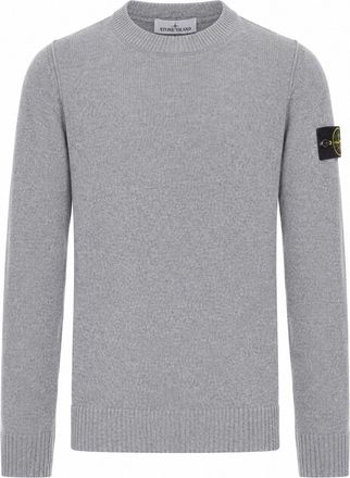 Stone Island MELANGE EFFECT SWEATER WITH COMPASS LOGO - Stone Island - Man