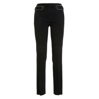 Roberto Cavalli Black Slim-Fit Tailored Trousers, Brand Size 46 ( US Size 12 )