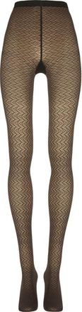 Wolford Ondergoed, Dames, Bruin, XS, Wol, 3D Geometrische Panty