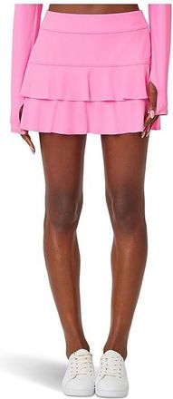 Lilly Pulitzer Lunan Skort UPF 50+ Womens Skirt Pink Worth : LG, Nylon/Spandex