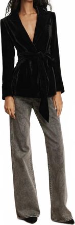 Veronica Beard Issel Velvet Jacket In Black