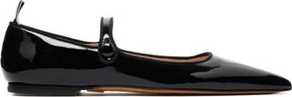Thom Browne Zwarte Pointed Ballerinas - Dames - Ballerinas - Zwart - 36 EU - Leer - Schoenen