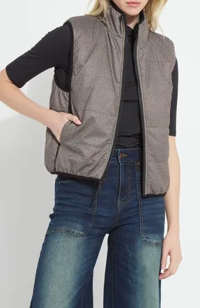Lyss&eacute; Rowyn Reversible Puffer Vest in Donegal Tweed at Nordstrom, Size X-Small