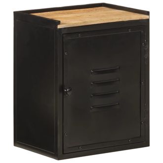 vidaXL Mueble De Ba&ntilde;o Hierro Y Madera Maciza De Mango 40x30x50 Cm Vidaxl