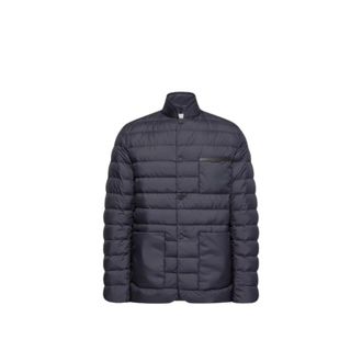 Moncler Winter Jackets, male, Blue, Size: 2XL Kenai Mid-Length Down Jacket