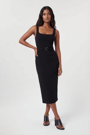 Karen Millen Womens Compact Stretch Tailored Pencil Midi Dress - Black - Size 10 UK