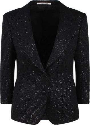 Tagliatore single-breasted blazer - women - Cotton/Polyester/Viscose/Polyamide/Elastane - 48 - Black
