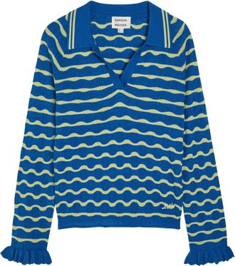 Damson Madder Silvia Cotton and Wool-blend Jumper - Blue - 16 (UK16 / XL)