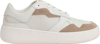 Reiss Ruth Leather & Suede Low-Top Sneaker