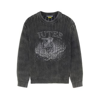 Iuter Jumper Efecto M&aacute;rmol - Knitwear - Hombre - Negro - XS