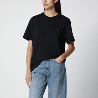 Ami Black Ami De Coeur T-shirt