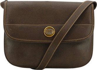 Gucci Vintage Gucci leren crossbodytas met GG-logo