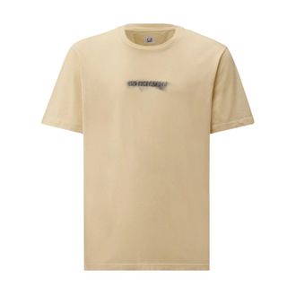 C.P. Company T-Shirts, male, Beige, Size: XL CP Company T-shirts and Polos Sand