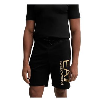 Emporio Armani Emporio Armani Ea7, Heren, Korte broeken, Zwart, Maat: S Jersey