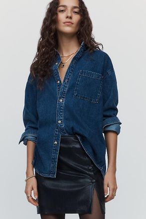Bella Dahl Faux Leather Wrap Skirt