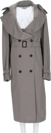 Maison Margiela Double-Breasted Grey Trench Coat with Tailored Fit